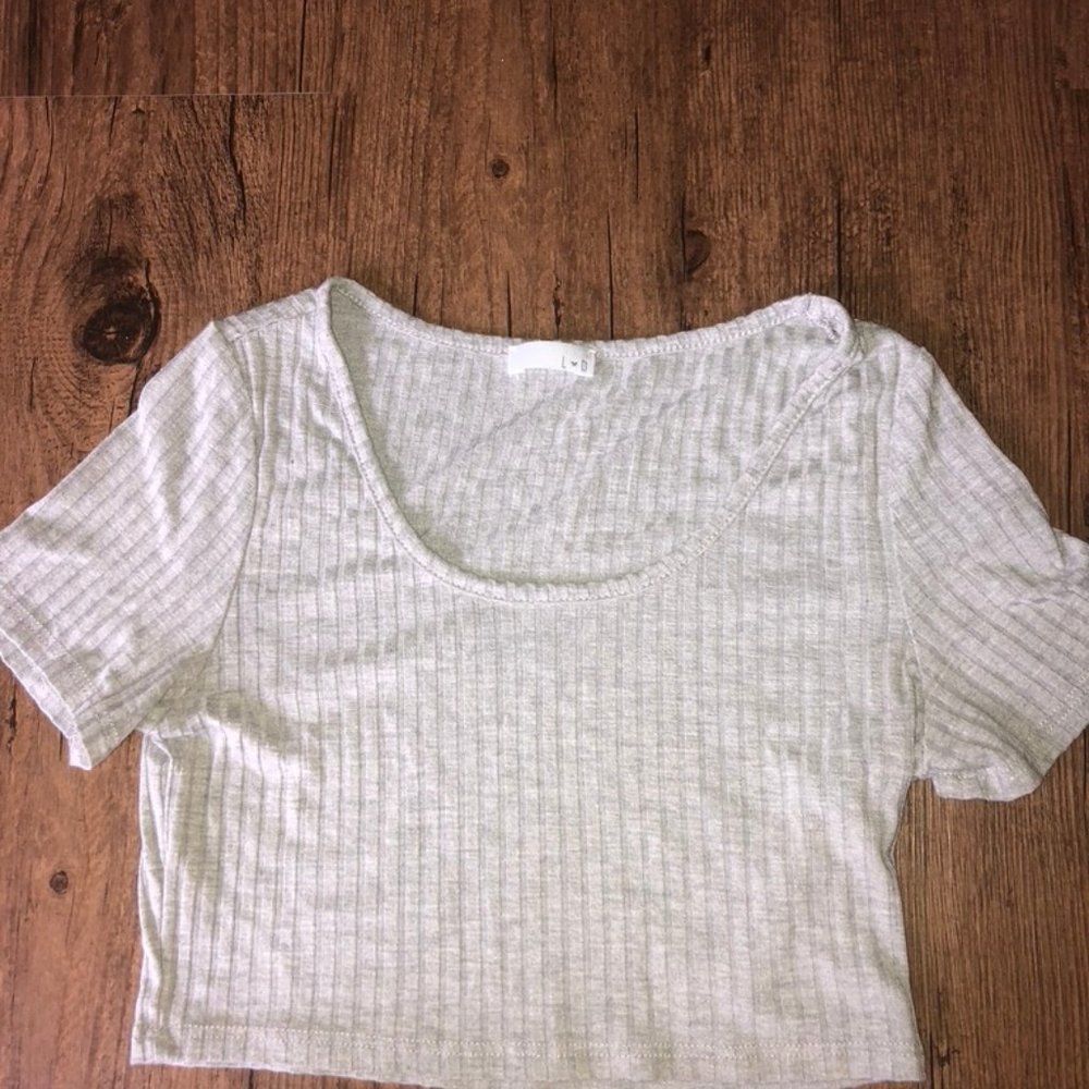 Grey Crop Top